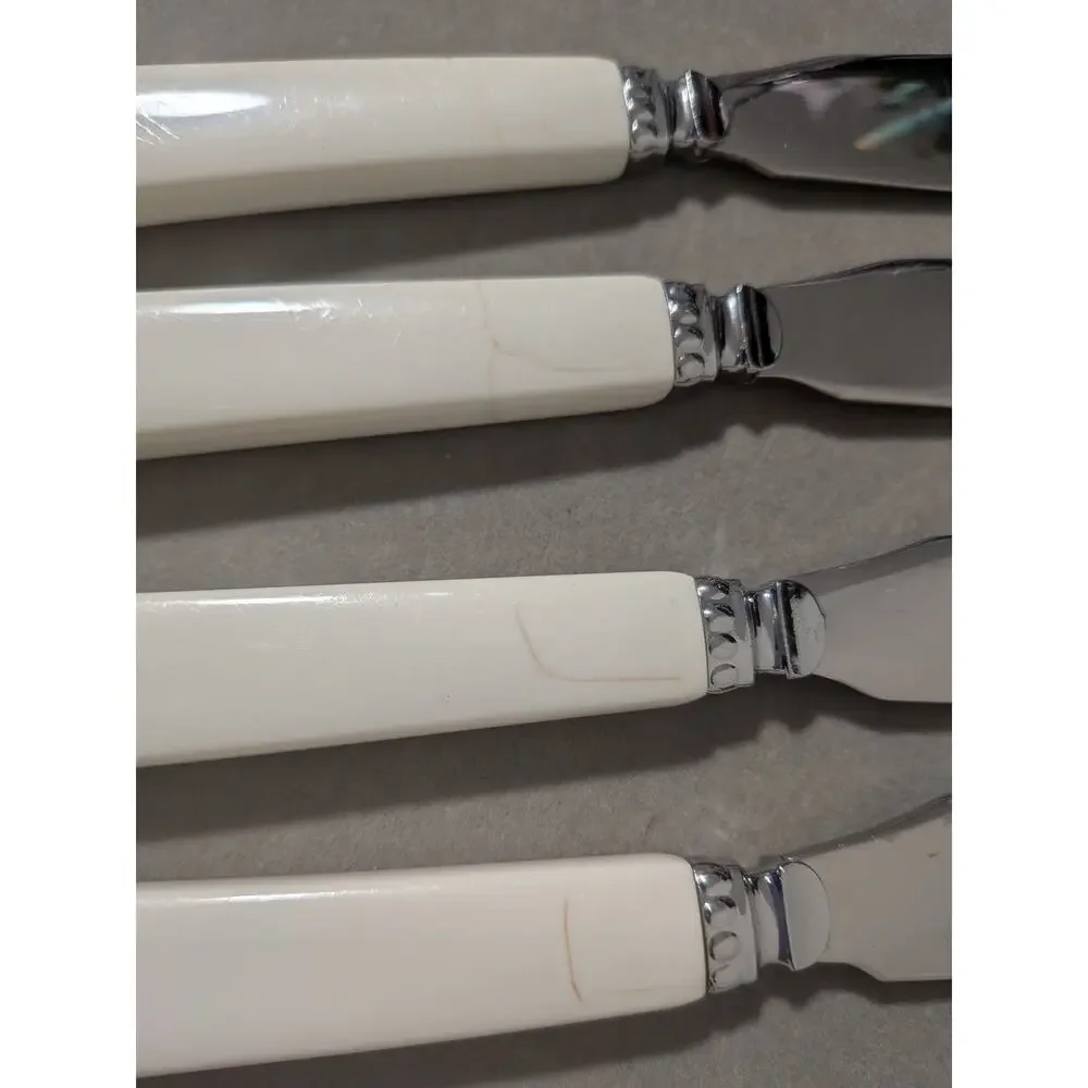 Vintage Mikasa Fruit Harvest Flatware Dinner Knives Set of 4 Stainless Steel